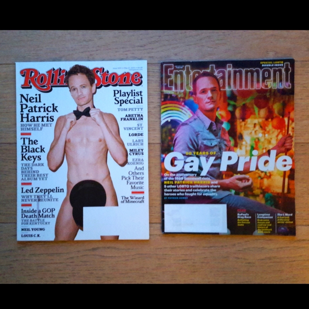 NEIL PATRICK HARRIS MAGAZINES - LOT OF TWO (2)